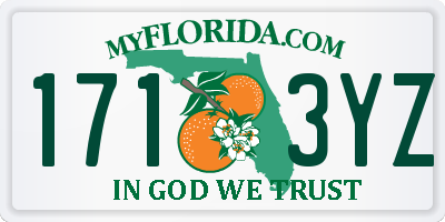 FL license plate 1713YZ