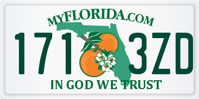 FL license plate 1713ZD