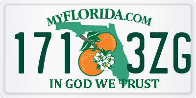 FL license plate 1713ZG