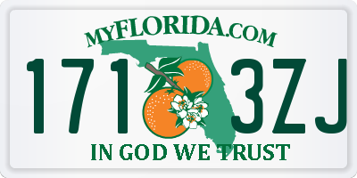 FL license plate 1713ZJ