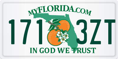 FL license plate 1713ZT