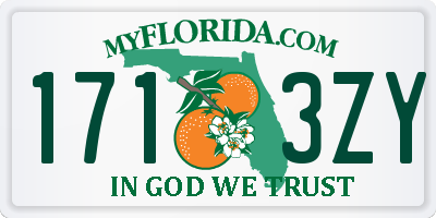 FL license plate 1713ZY