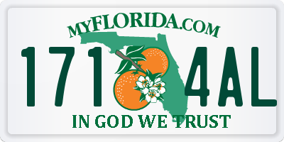 FL license plate 1714AL