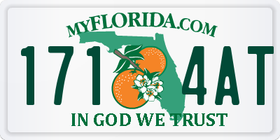 FL license plate 1714AT