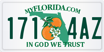 FL license plate 1714AZ