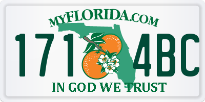 FL license plate 1714BC