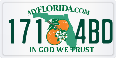 FL license plate 1714BD