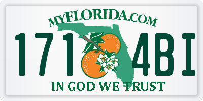 FL license plate 1714BI