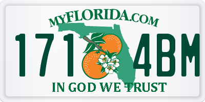 FL license plate 1714BM