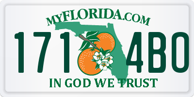 FL license plate 1714BO