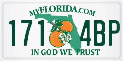 FL license plate 1714BP