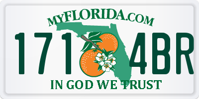 FL license plate 1714BR