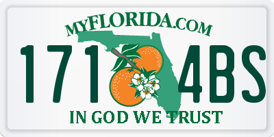FL license plate 1714BS