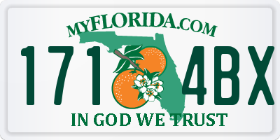 FL license plate 1714BX