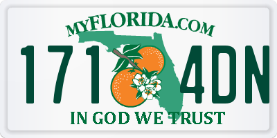 FL license plate 1714DN
