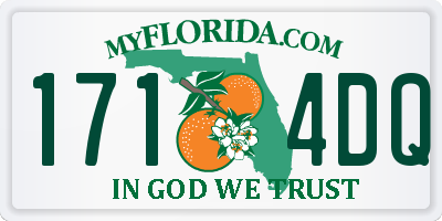 FL license plate 1714DQ