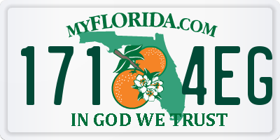 FL license plate 1714EG