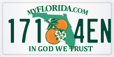 FL license plate 1714EN