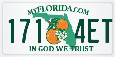FL license plate 1714ET