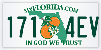 FL license plate 1714EV