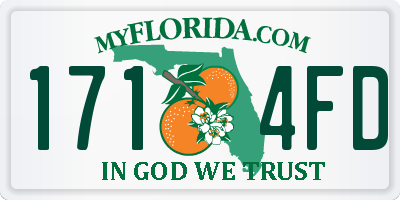 FL license plate 1714FD