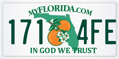 FL license plate 1714FE