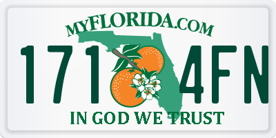 FL license plate 1714FN
