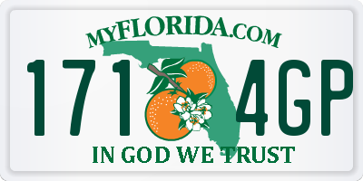 FL license plate 1714GP