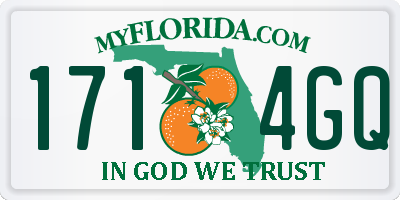 FL license plate 1714GQ