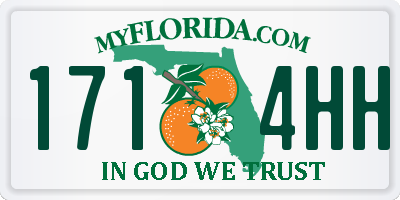 FL license plate 1714HH