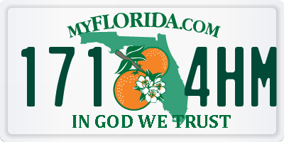 FL license plate 1714HM
