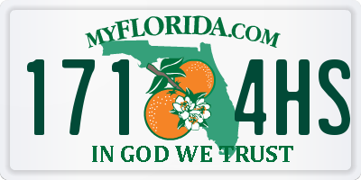 FL license plate 1714HS