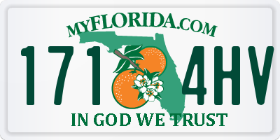 FL license plate 1714HV