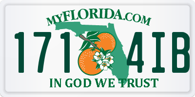 FL license plate 1714IB