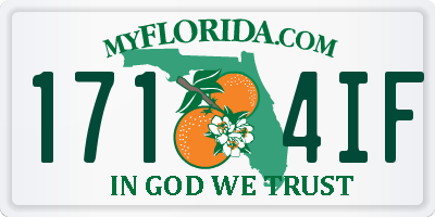 FL license plate 1714IF