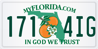 FL license plate 1714IG