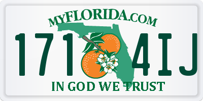 FL license plate 1714IJ