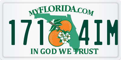 FL license plate 1714IM