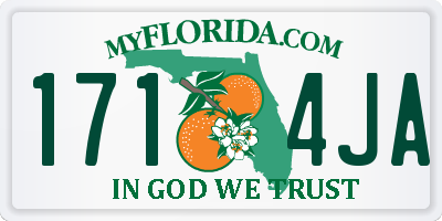 FL license plate 1714JA