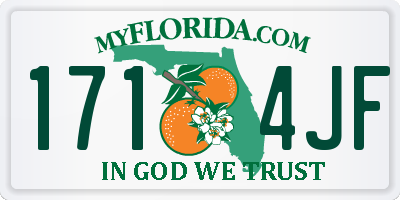 FL license plate 1714JF