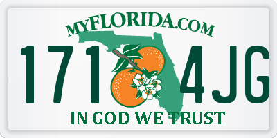 FL license plate 1714JG