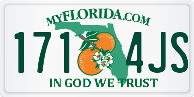 FL license plate 1714JS