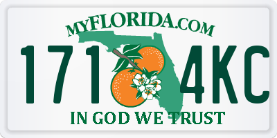 FL license plate 1714KC