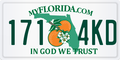 FL license plate 1714KD