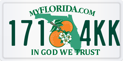 FL license plate 1714KK