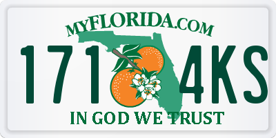 FL license plate 1714KS