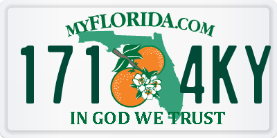 FL license plate 1714KY