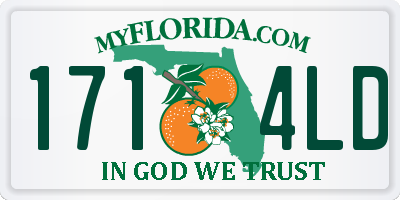 FL license plate 1714LD