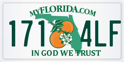FL license plate 1714LF