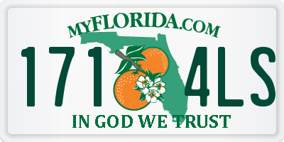FL license plate 1714LS
